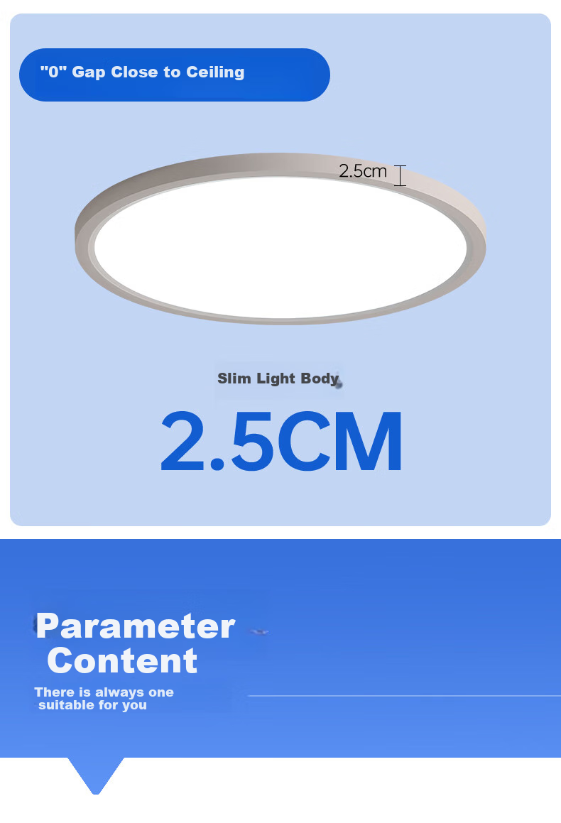 Huipujinggong Ceiling Light, Full Spectrum High Color Rendering Eye Protection, Bedroom Children's Study LED Tri-Proof Lighting Fixture, White, 30cm 9