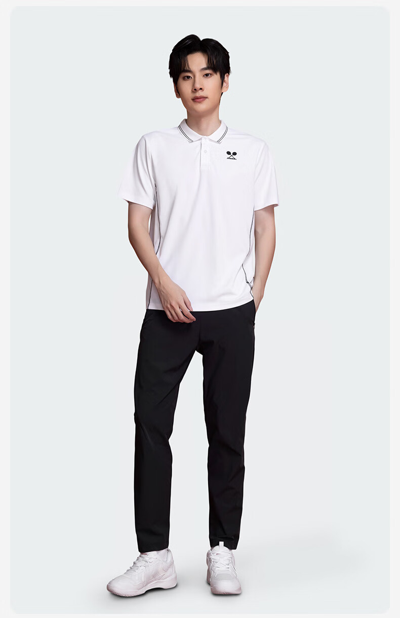 KAWASAKI Men's Woven Badminton Training and Competition Quick-Dry Casual Pants C1532 Black 3XL 5
