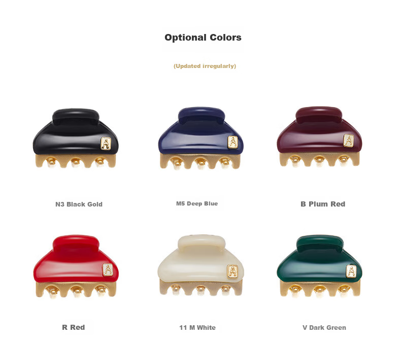 ALEXANDRE DE PARIS Versatile Hair Claw Clip Barrette Hair Accessory Mid-Autumn Festival Gift Mini-N3 without Crystal 8