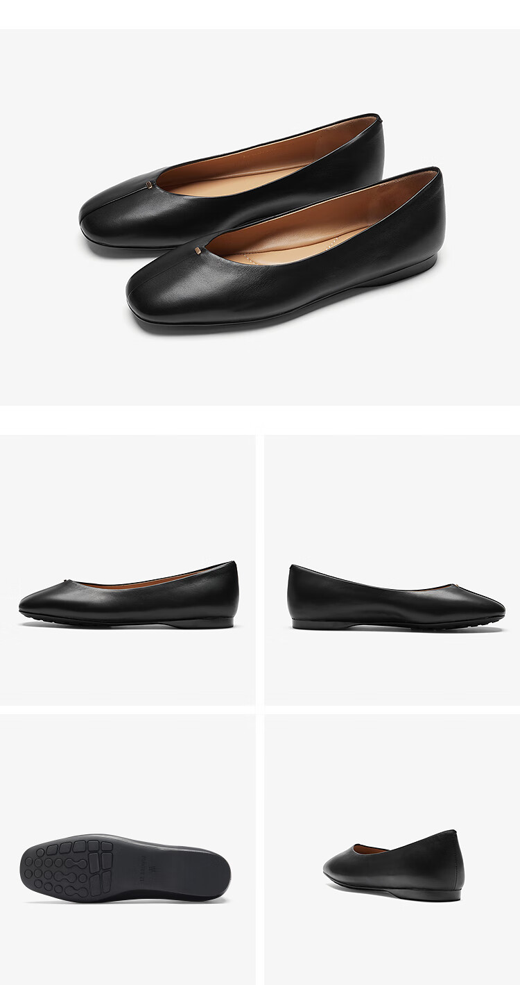 Le Saunda Paris Autumn Fashion Commuter Ultra-Soft Lambskin Women's Flats 6T02103 Truffle Black BKK 36 12