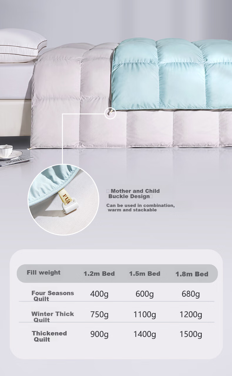 Fuanna 50% White Goose Down Quilt Spring and Autumn Double Comforter 600g Filling 203×229cm 13