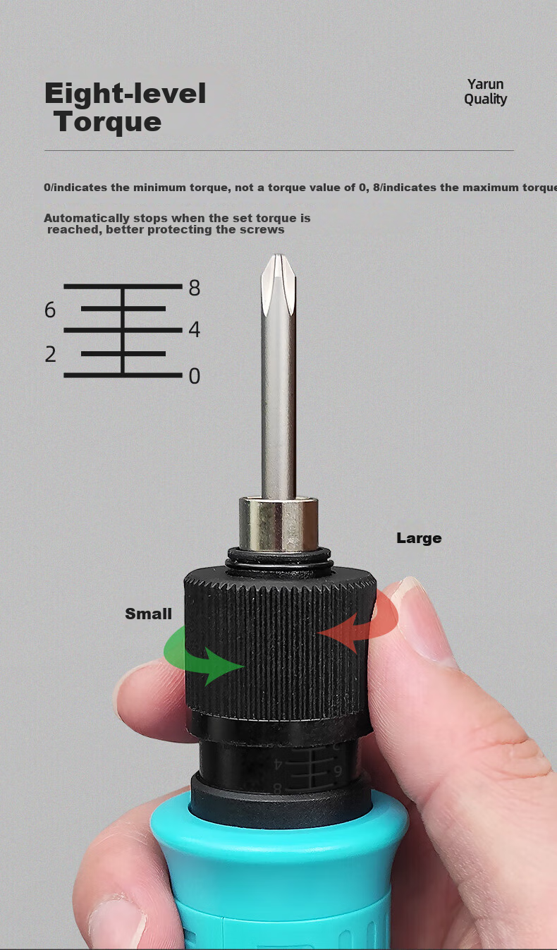 Yarun Brushless Fully Automatic Electric Screwdriver, Adjustable Low Torque Industrial-Grade Electric Screwdriver YSDP-15L 5