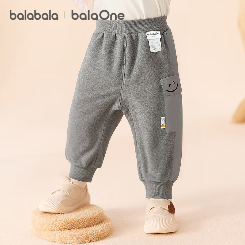 Balabala BalaOne Kids Long Pants Boys Girls Cargo Pants Fleece Lined 2025 Winter Casual Pants 208425108207