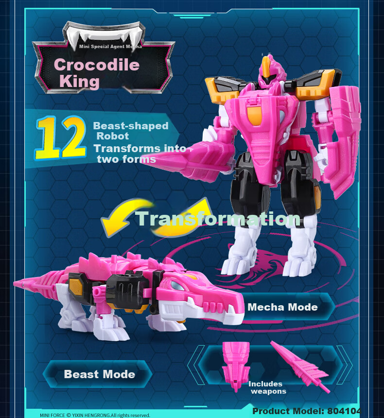 Minitegongdui X S1 Agent Sound And Light Transforming Gun Toy, Saimi + 8719 7