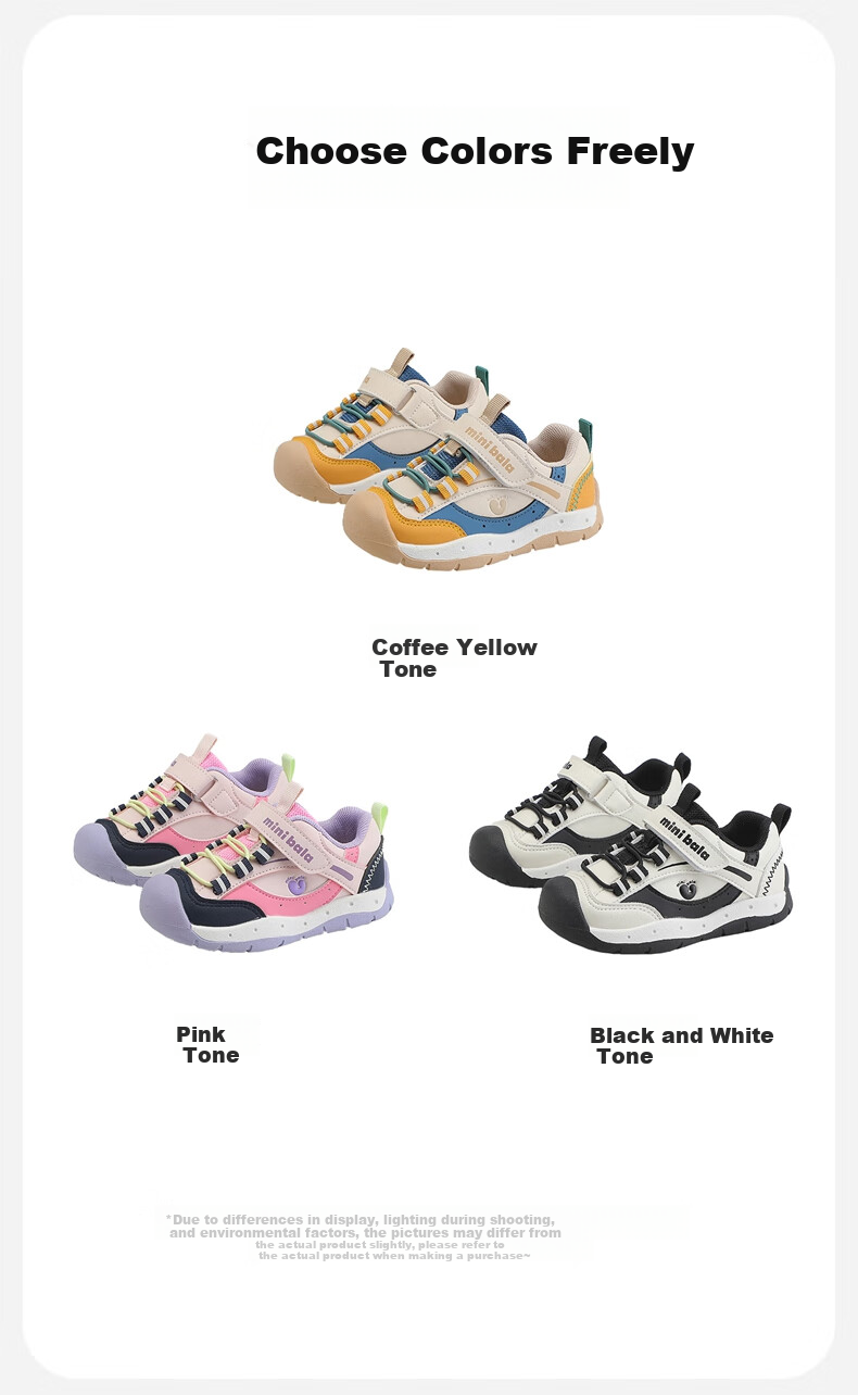 Minibala 25th Anniversary Fall New Kids Casual Sports Shoes Anti-collision Baby Walking Shoes Children's Sports Shoes 12