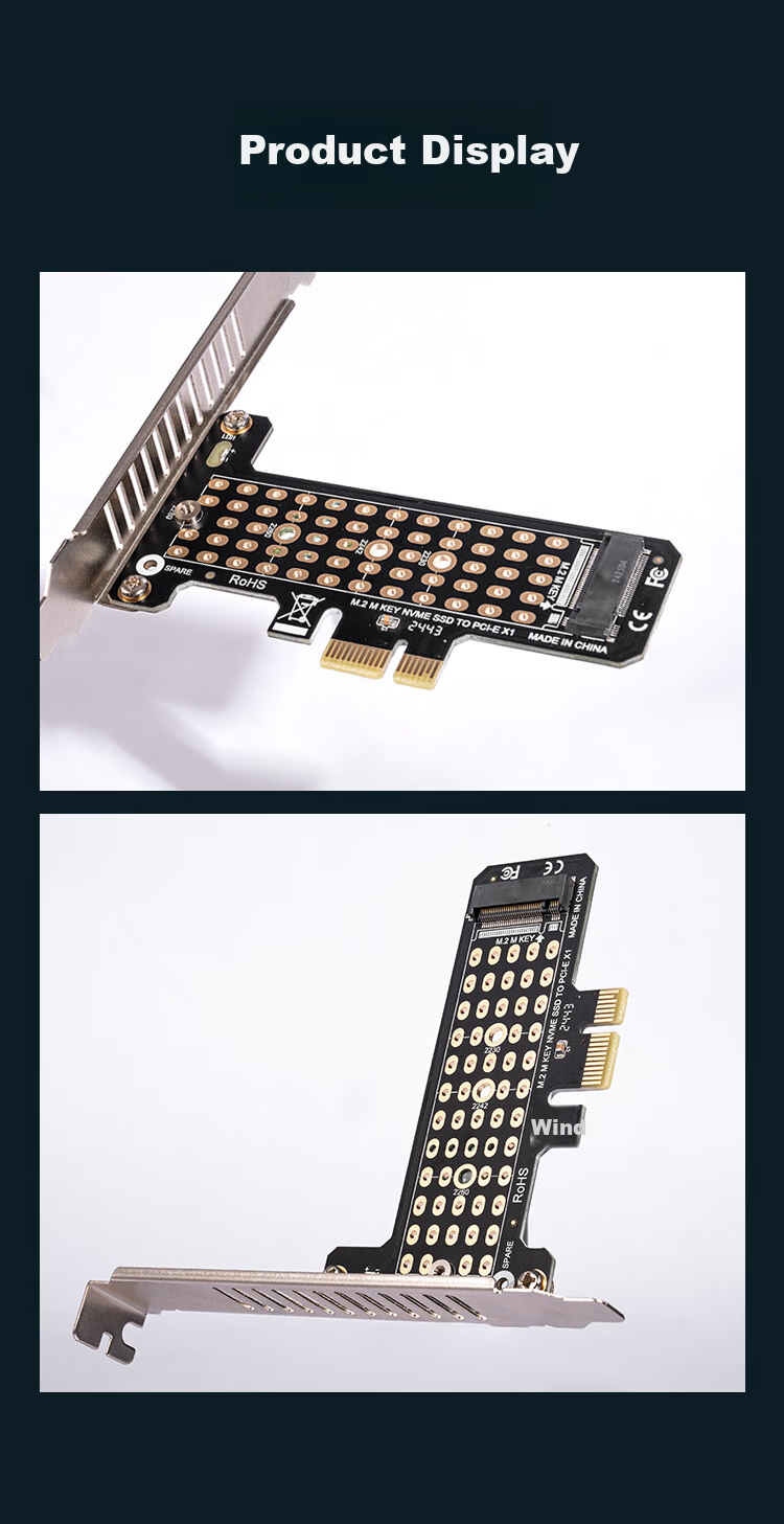 NVV PCIe to M.2 Adapter Card, NVMe to M.2 Adapter Card Full-Speed M.2 Gen3 Expansion Card, Supports X1/X4/X8/X16 SSD Solid State Drive Adapter Card NZ-MK01 9