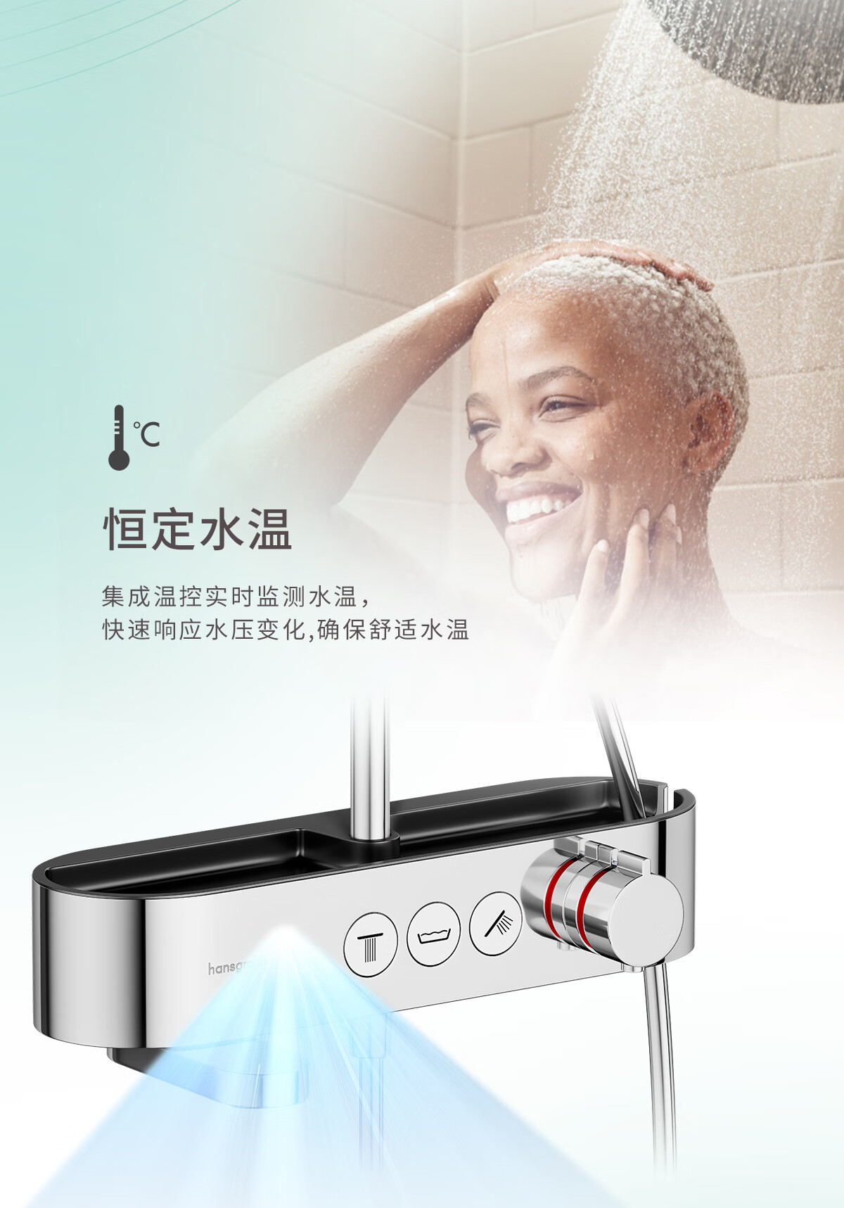 Hansgrohe Standard Shower Set Preshower Single-Speed Thermostatic Shower Shelf 24231007 8