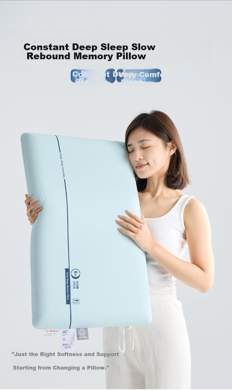 Hengyuanxiang Pillow Core, Class A Deep Sleep Pillow, Neck Protection, Slow Rebound Memory Foam Pillow Core, Adult High Pillow, 10cm [Single Piece] 1