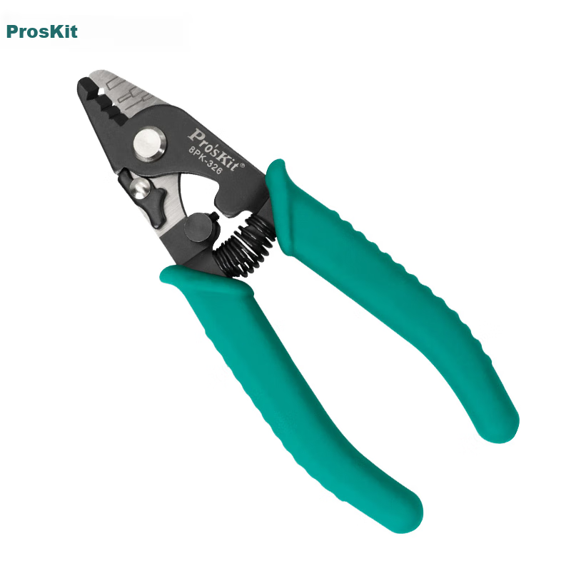Pro'sKit 8PK-326 Multifunctional 3-Hole Fiber Optic Cable Stripper, Miller Pliers (148mm)