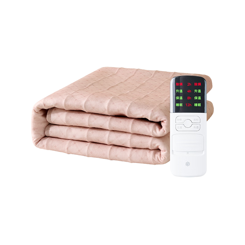 JD Original Electric Heating Blanket with Timer, High Temperature Cut-Off, Mite Removal, Dual-Sized, Dual-Temperature Control, 1.5×1.8 Meters, Khaki, Sold by JD