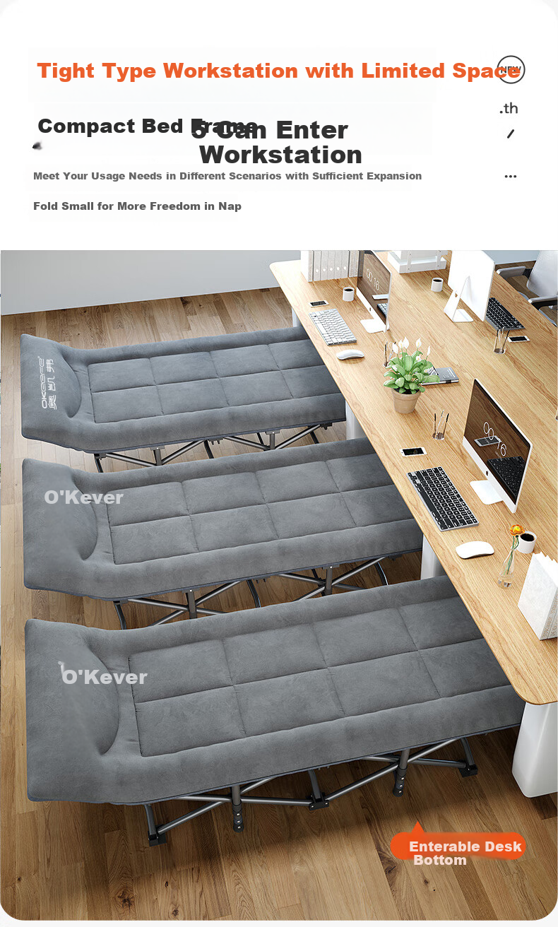 OKeefe Folding Bed, Single Nap Bed, Multifunctional Camp Bed, Lounge Chair, Hospital Companion Bed, Office Siesta Bed, Ten-Foot Bed 13