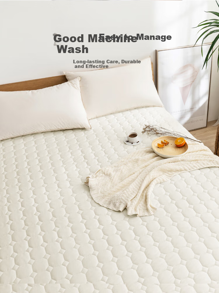 JD Original Mattress Protector, 3-Layer Standard Class A Nanm-Grade Antibacterial Mattress Pad, 1.8x2m, White 8