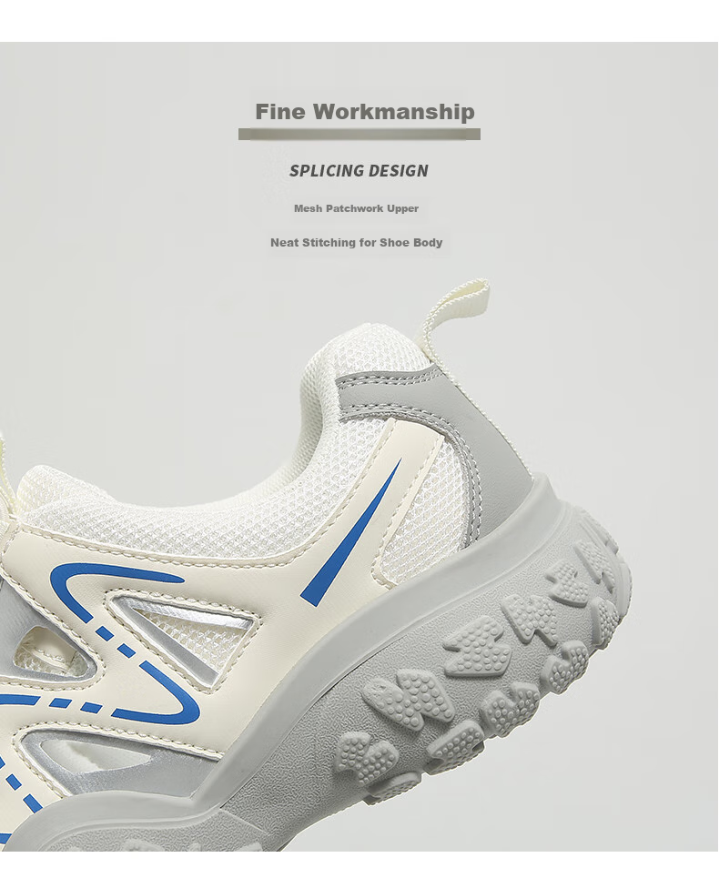 HUANQIU Thick-Soled Ugly-Cute Hiking Shoes for Women, 2026 New Outdoor Trekking Shoes, Versatile Casual Couple Dad Shoes 42