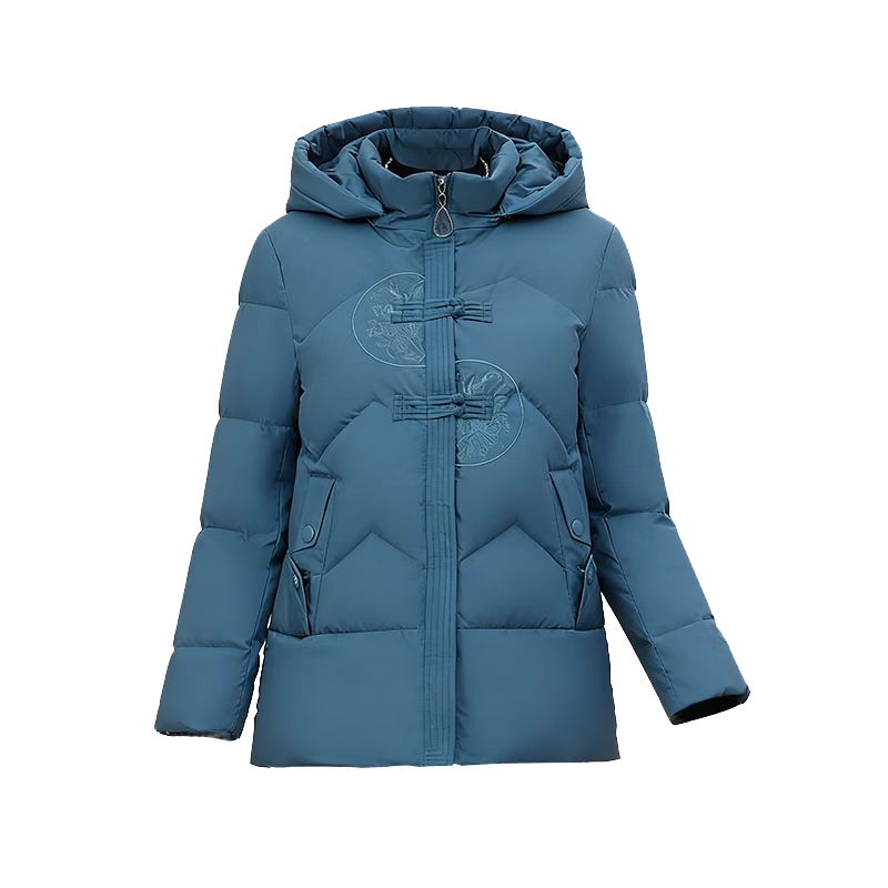 Yalu Mom Down Jacket Winter 2025 New Short Hooded Thick Warm Middle-aged and Elderly Grandma Coat for Women