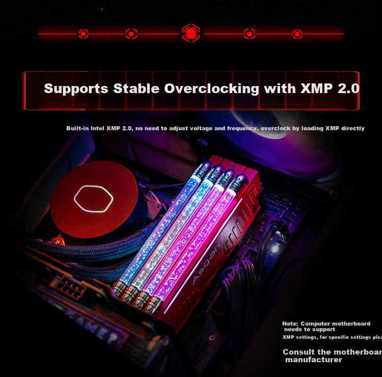 Asgard 16GB (8GB X 2) DDR4 3600 Desktop Memory Module, Valkyrie, RGB Light Bar, Premium Chips, CL18, Polar White 7