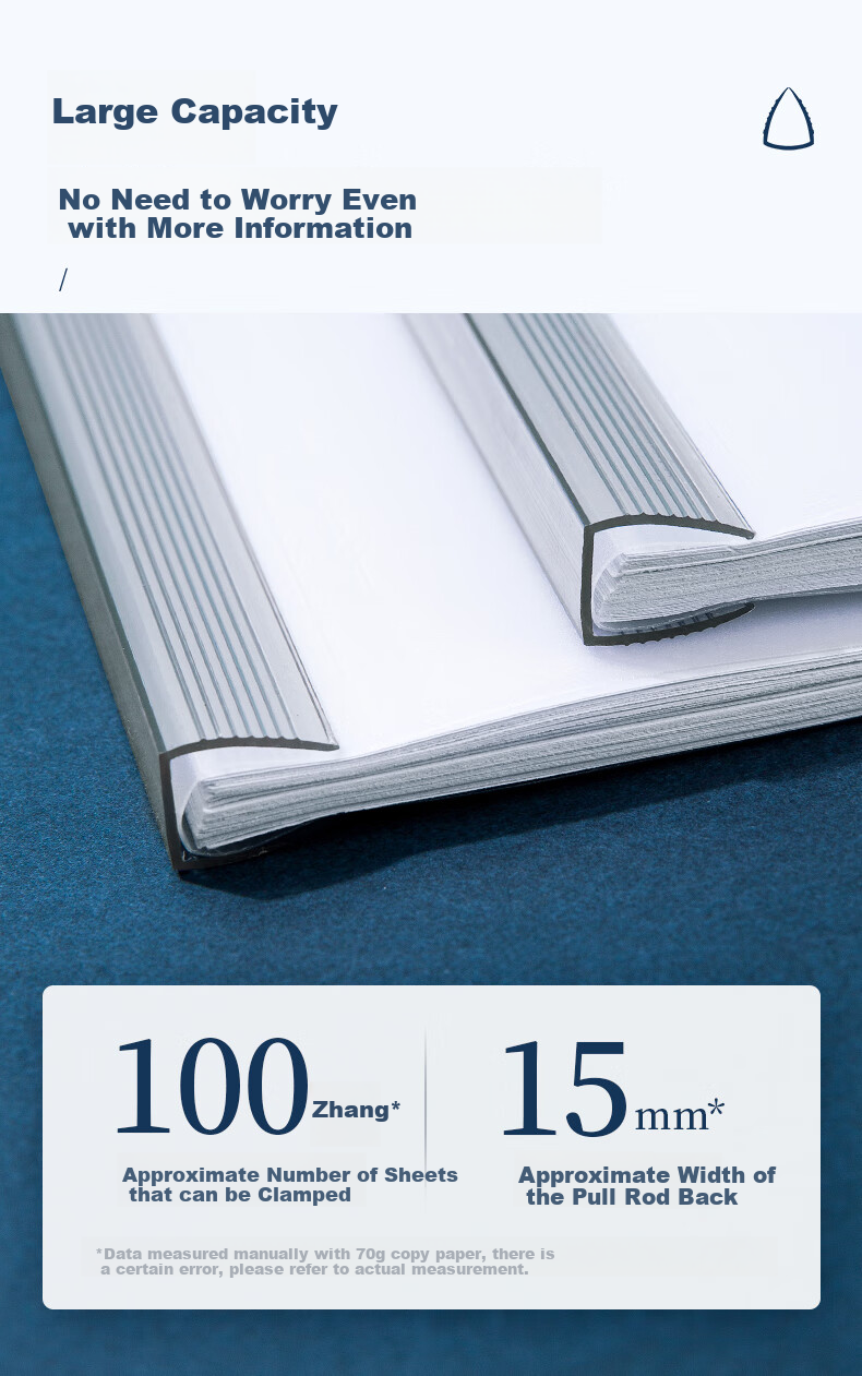 Jindeli 5 Large 20mm Thick Pull Rod Clips A4 File Folders Report Covers Document Folders Resume Folders Student Exam Paper Organizers Frosted Thick Board Sheets Transparent Q314 5