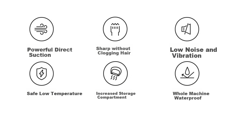 Shiyuejiejing Automatic Hair-Removing Baby Hair Clipper, Children's Hair Trimmer, Waterproof Low-Noise Quiet Hair Cutter Electric Shaver 4
