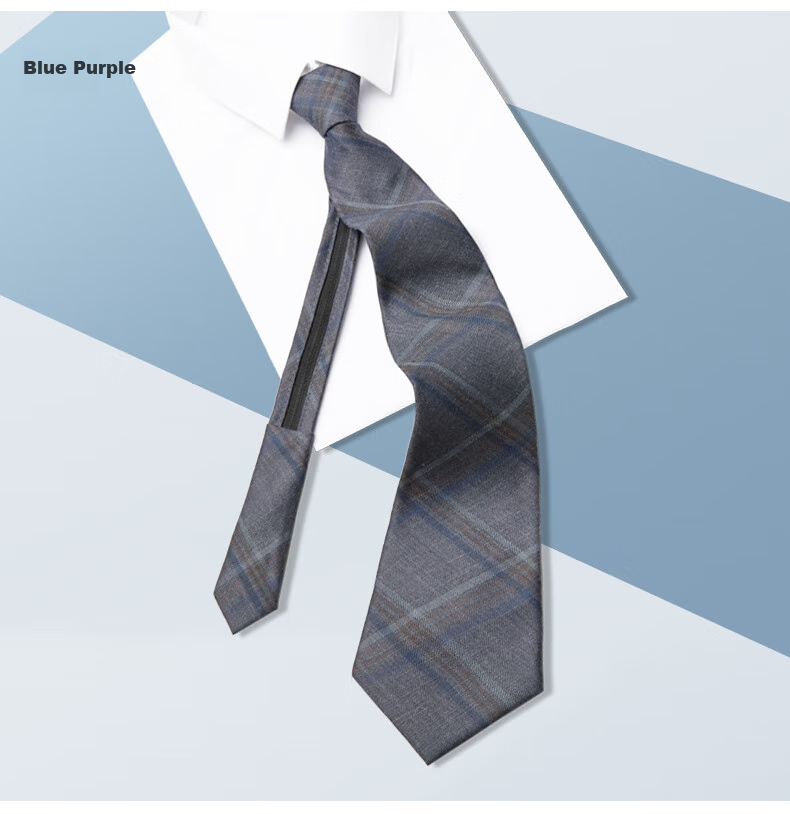 Luomeng Men's Pre-Tied Necktie, JK Business Gift, Versatile Lazy Style, 7cm Zipper, Casual Gift Box Packaging 8