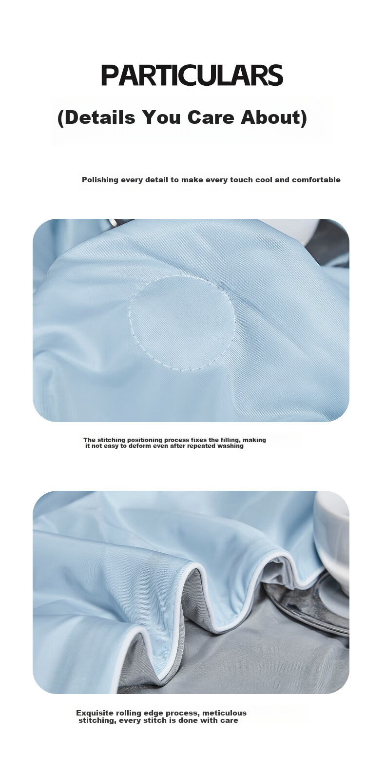 Wuyinliangpin Class A Cooling Ice Silk Summer Quilt, Lightweight Summer Blanket, Machine Washable, Double Bed Bedroom Air Conditioning Quilt, 200x230cm 9
