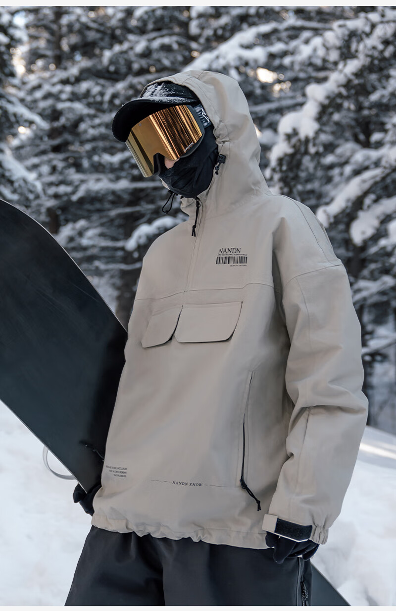 Nan En Ski Goggles New Cylindrical Double-Layer Anti-Fog Clear Adult Ski Goggles for Single and Double Boards Large Field of View Black Frame Ice Blue 3