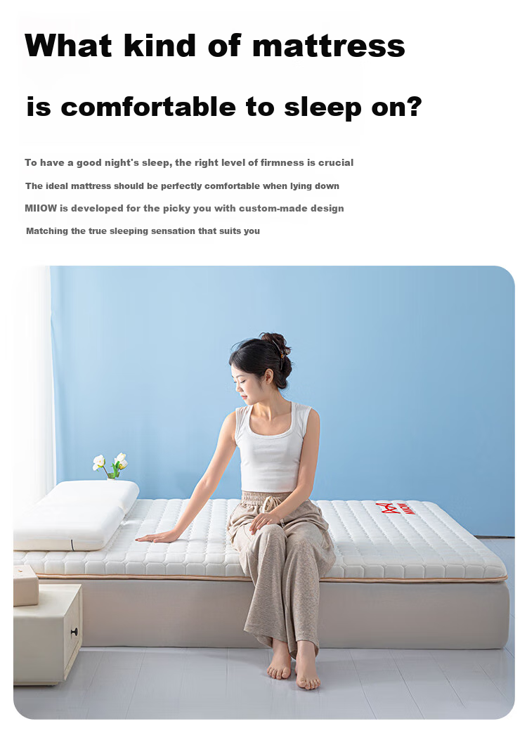 MiiOW Class A Latex Mattress Cover Pad, Soft Bedding for Home Bedroom Tatami Mat, 150*200cm 3