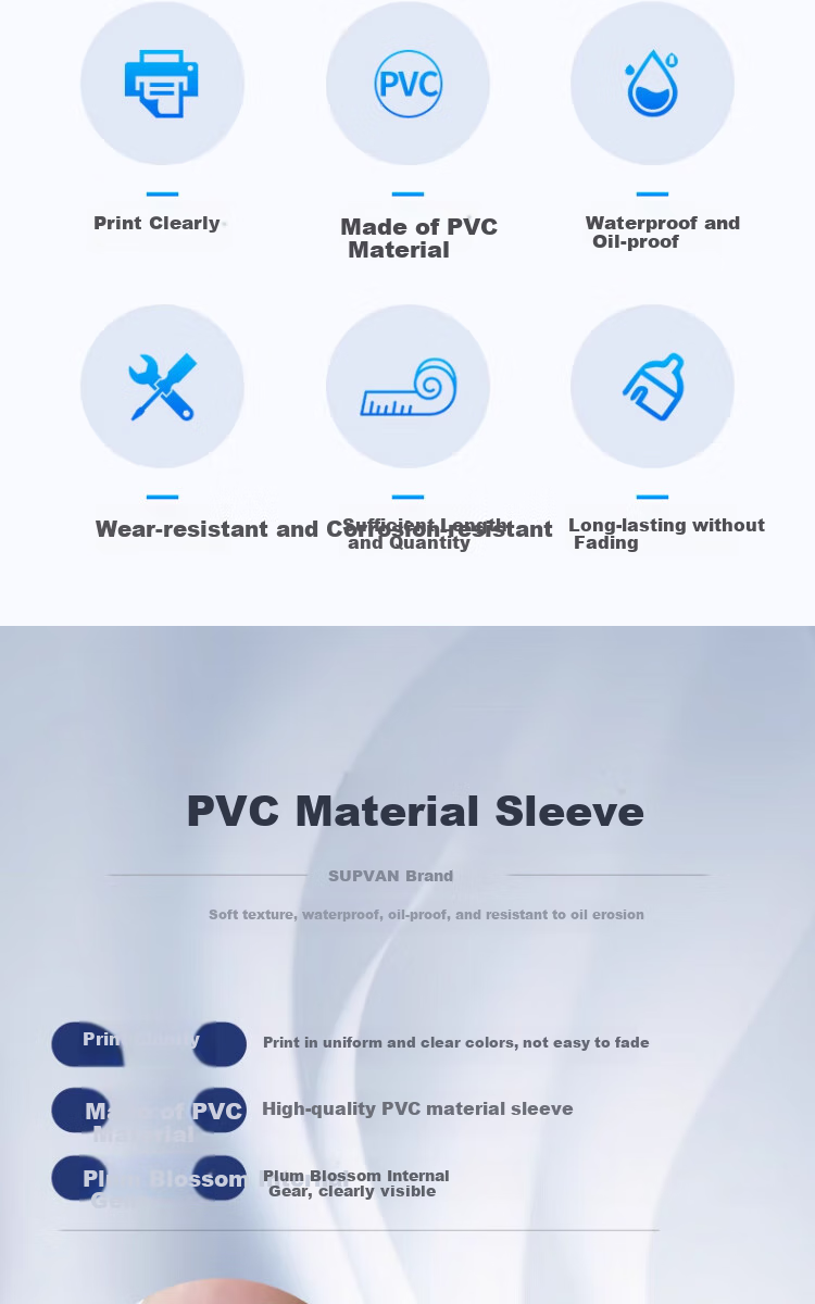 Shuofang PVC Conduit, Internal Thread Plum Blossom Pipe, White Numbered Pipe, Line Marking Machine Conduit, 1.5 Square Mm 2
