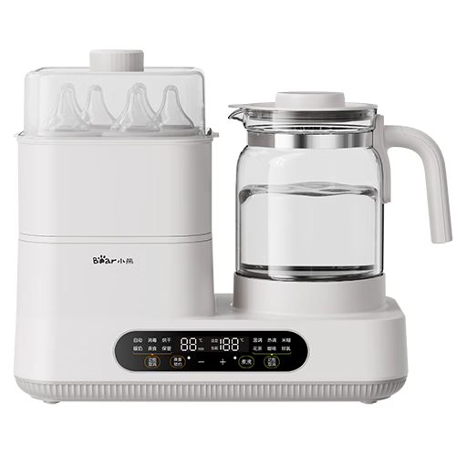 Bear Baby Bottle Sterilizer Cabinet with Drying And Constant Temperature Kettle, Infant Formula Mixer And Dispenser Three-In Machine 1.3L