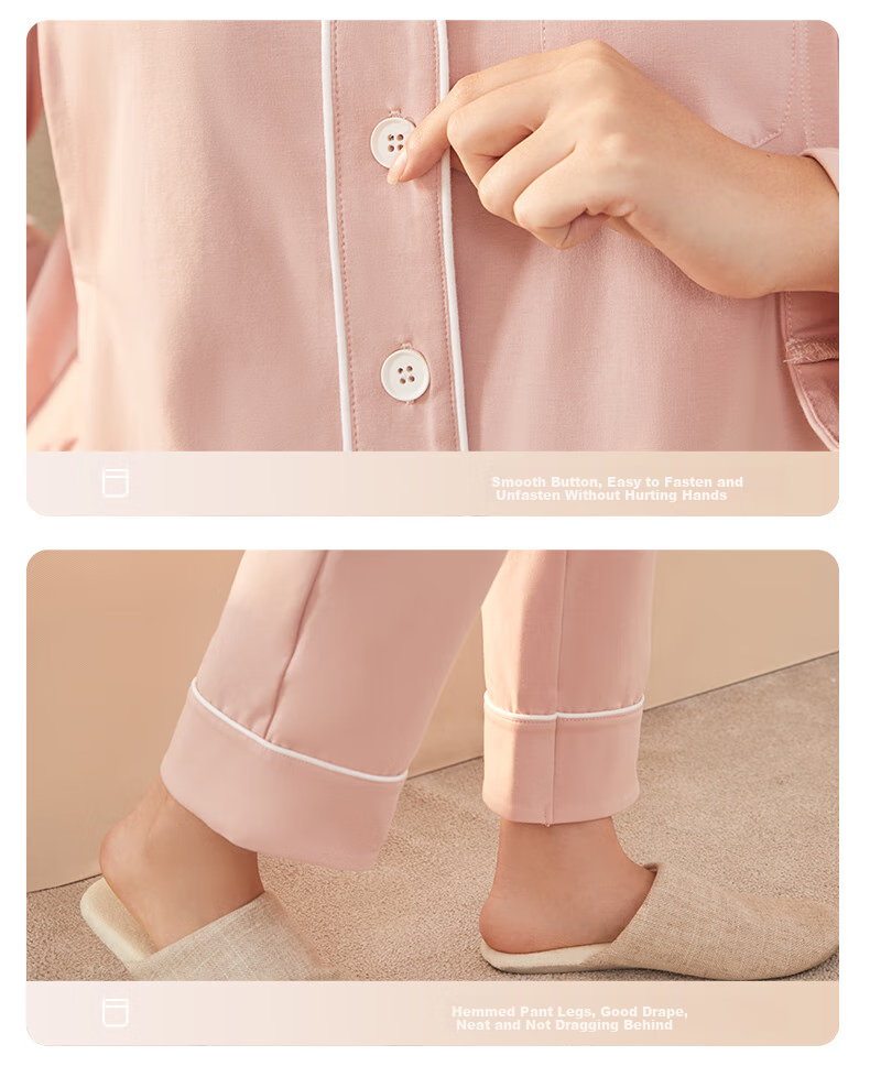 Shiyuejiejing Maternity Wear for Spring And Autumn [Minimalism], Cotton Postpartum Nursing Pajamas, Home Wear Set, Elegant Green, XL Size 1