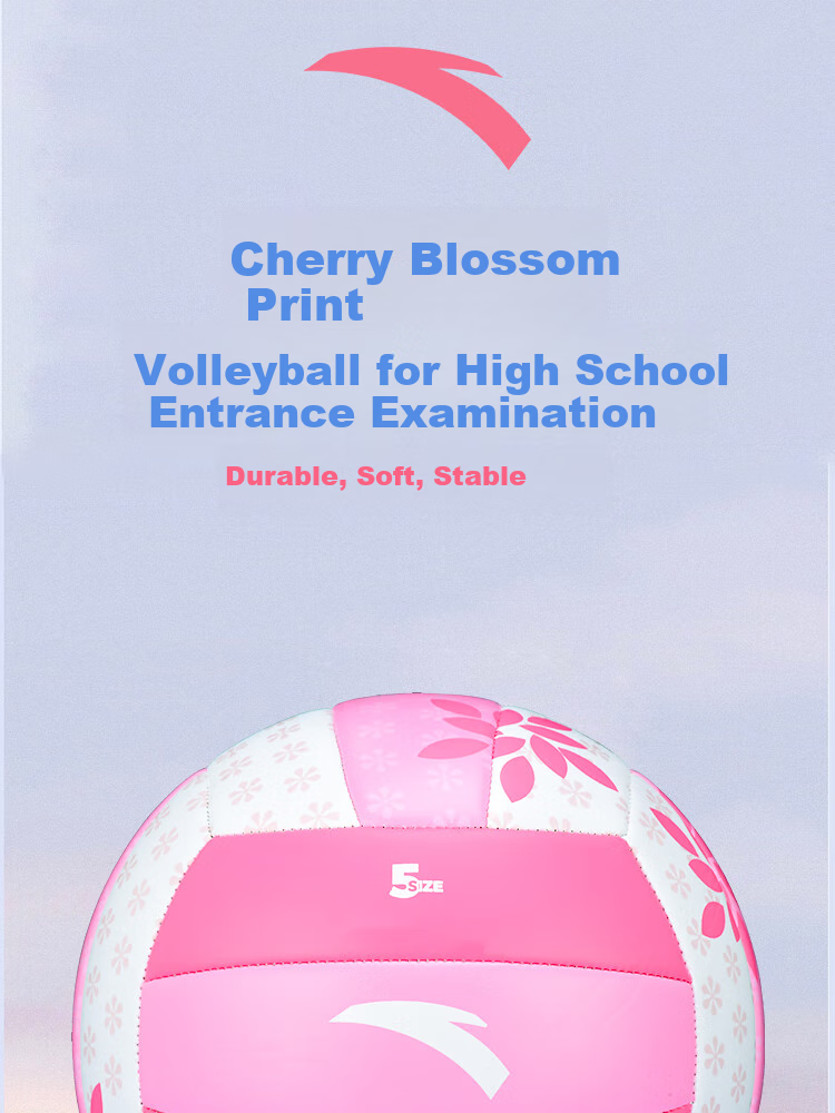 ANTA Volleyball [High School Entrance Exam Training] Competition-Specific Volleyball for Primary And Secondary School Physical Exams, Adults And Children, Men And Women, Size 5, Pink, 152-2 1