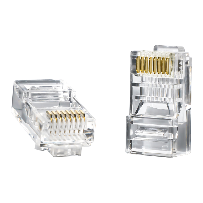 Hengpu Cat5e Unshielded RJ45 Ethernet Connector Crystal Head Network Plug 10pcs HP-SJ-5-1