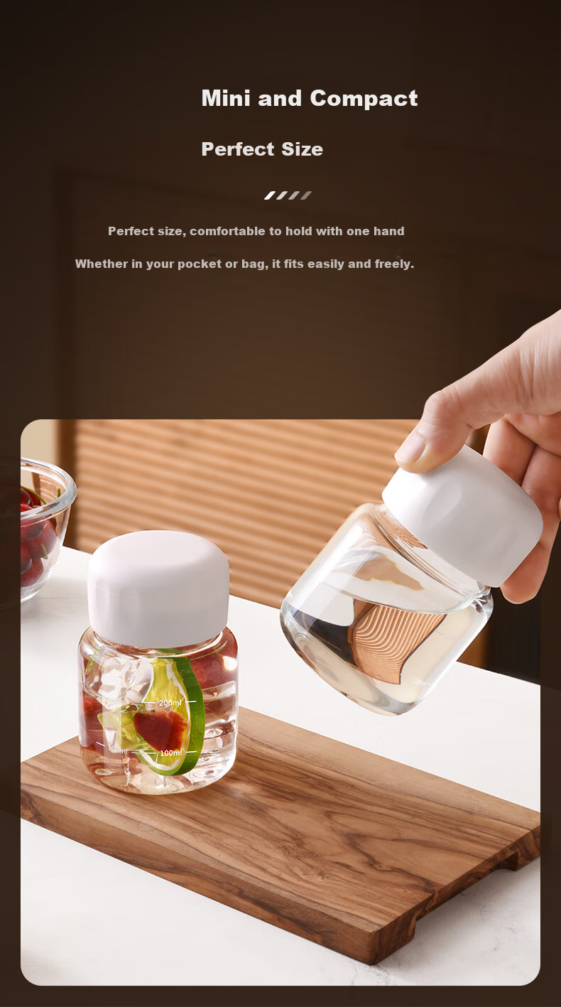 CLITON Chubby Cup Mini Portable Water Bottle with Scale Markings for Soy Milk, Coffee, Breakfast, And Milk Powder 6
