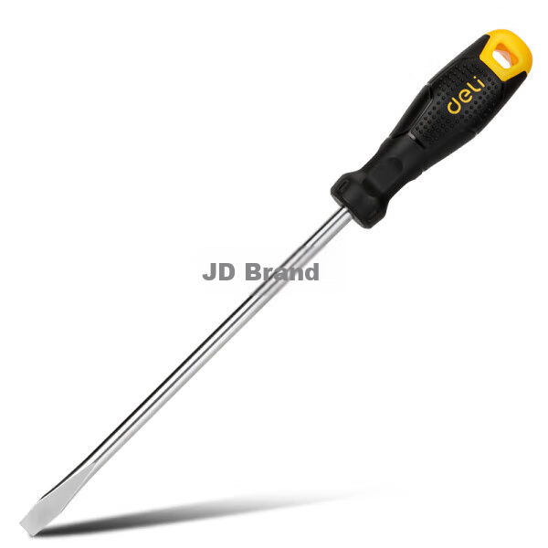 DELIGONGJU Plastic Handle Flat Screwdriver 6x200mm DL6262001 (New And Old Versions Shipped Randomly)