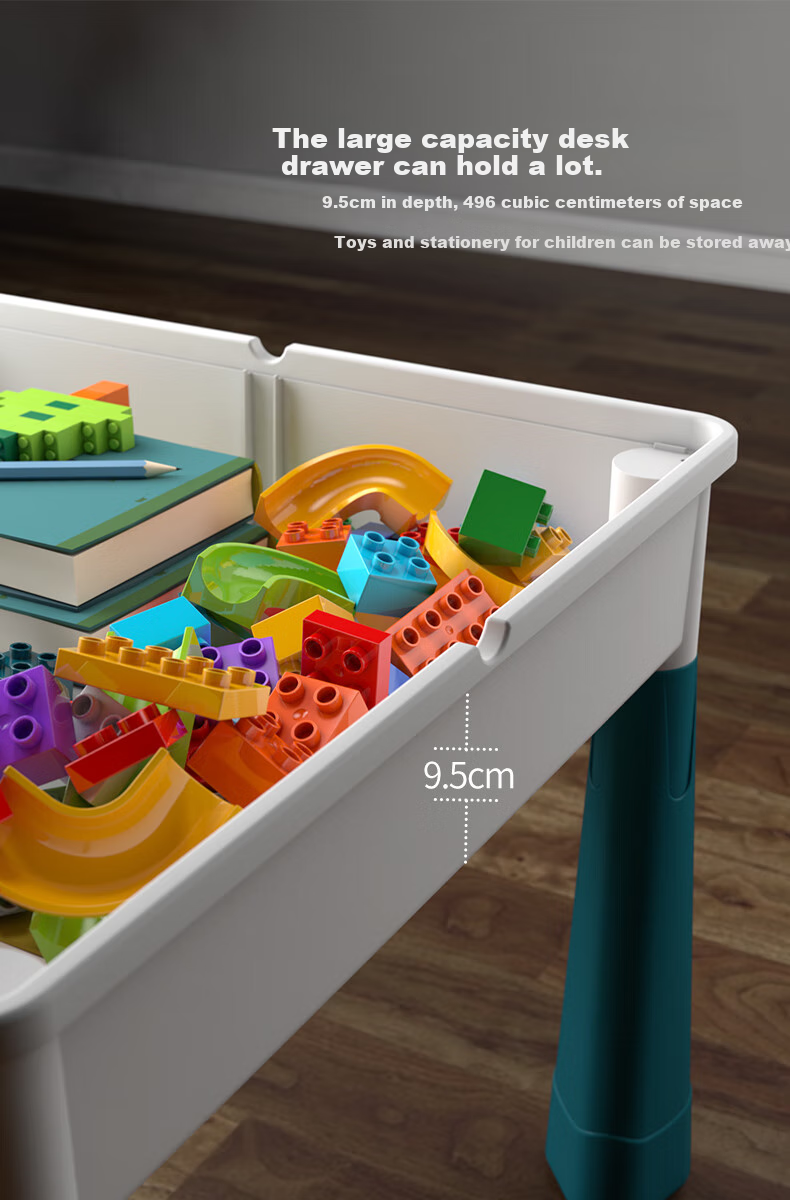 Xingyayoupin Building Block Table with Large Particles, Educational Toy for Boys And Girls, Assembly Puzzle Dining Table, Birthday Gift for Ages 1-3 8