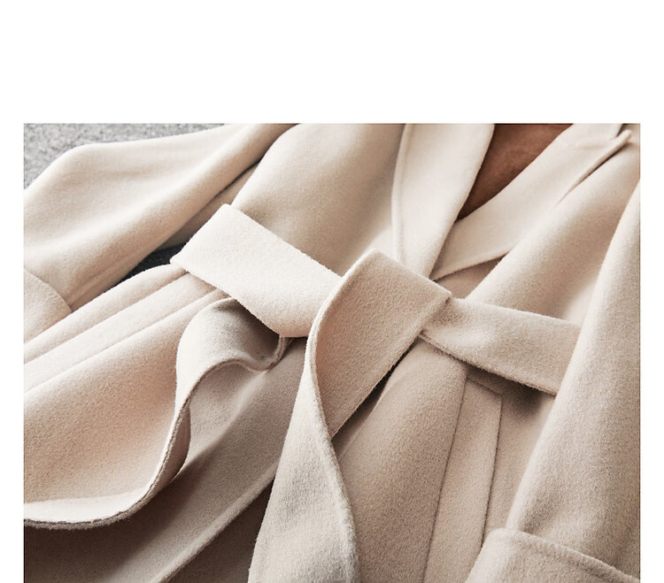 Dme [Jingshu Merino Wool Coat] Winter Old-Style Lapel Double-Breasted Long Elegant Slimming Coat Women's Outerwear 15