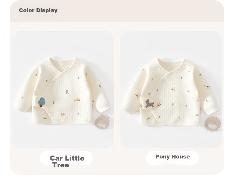 Aibaoshi Baby Clothes, Pure Cotton Spring And Autumn Half-Back Shirt, Infant Home Wear, Newborn Monk Robe, Penguin, Size 59, T133 7
