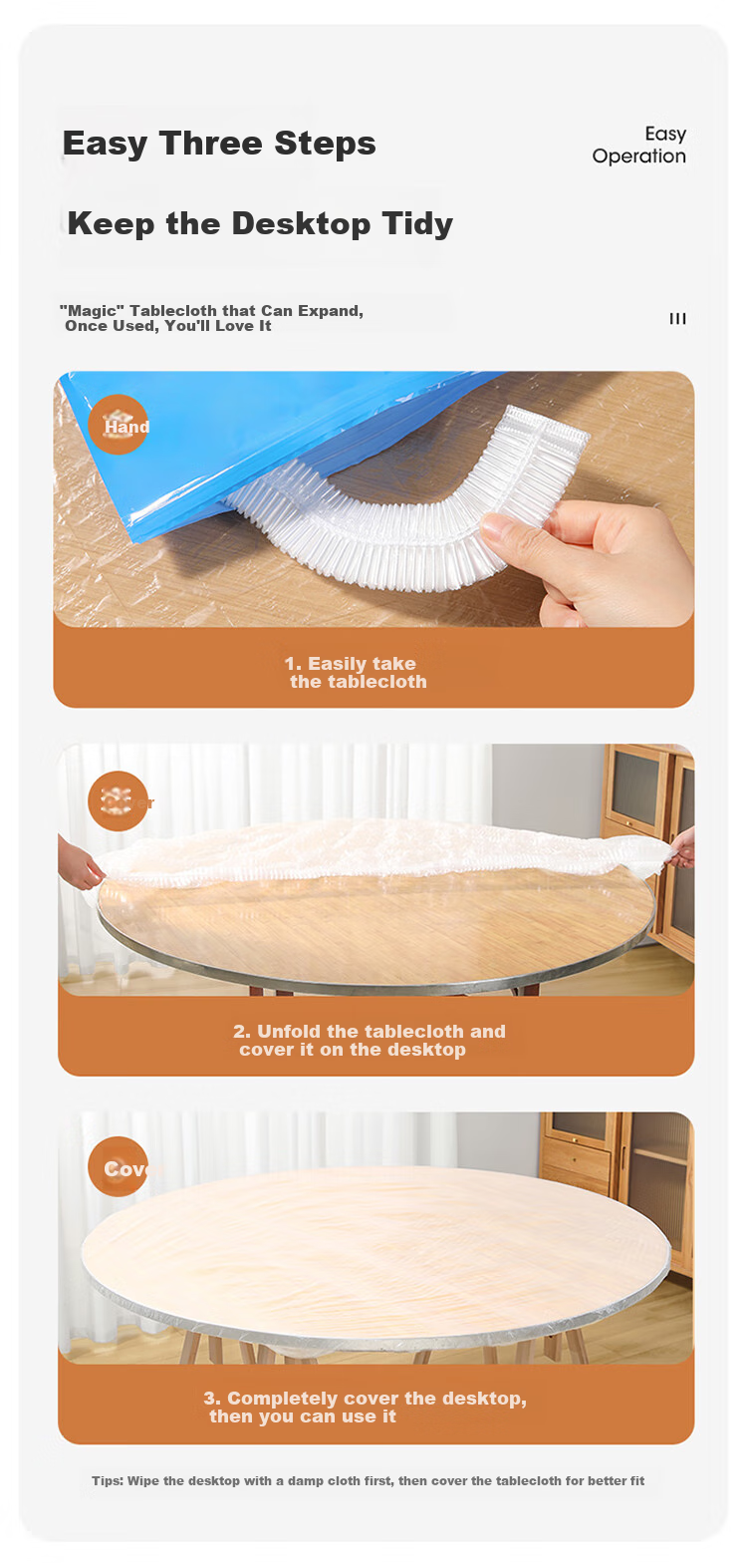 MARYYA Disposable Table Covers, 10 Pieces, High-End Waterproof Tablecloths, Thickened Plastic Table Covers for Dining Tables And Coffee Tables, Oil-Resistant 5