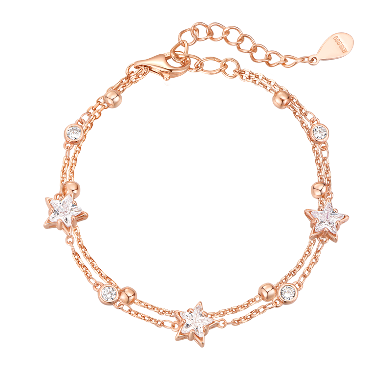 Aideyueding Luxury Fashion Star Bracelet for Women, Anniversary Confession Valentine's Day Christmas Gift for Girlfriend Wife, High-End Practical Present