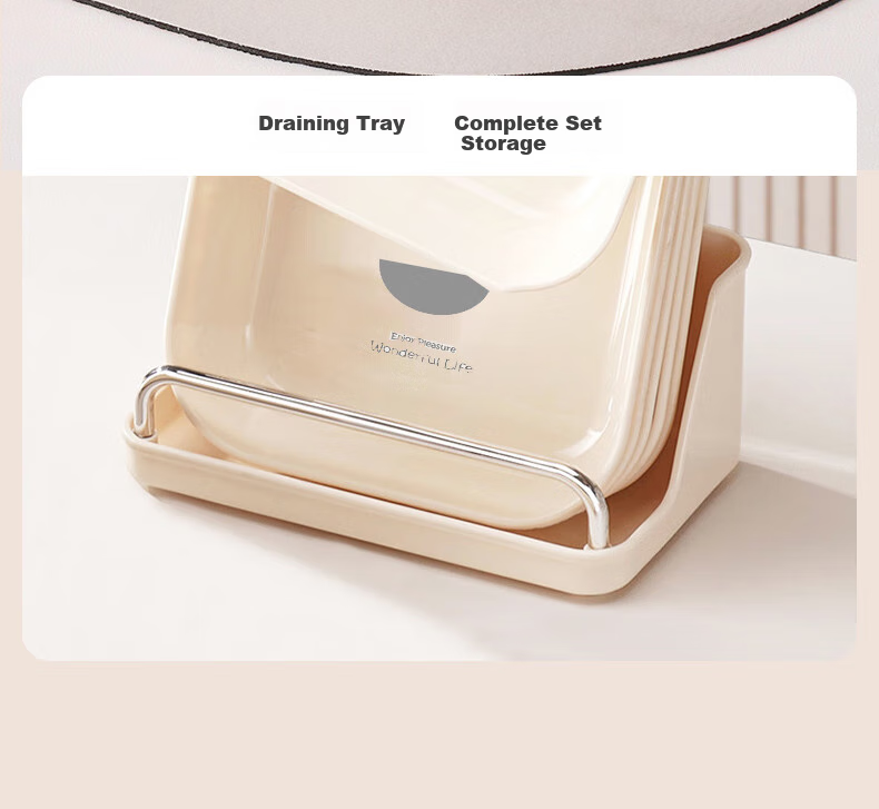 Baicaoyuan Bone-Disc Dish Set for Home Use, Fruit Plate, Snack And Dried Fruit Plate, Living Room Storage Tray, Dining Table Leftover Plate And Bone-Disc Plate, Nine-Piece Square Set 5