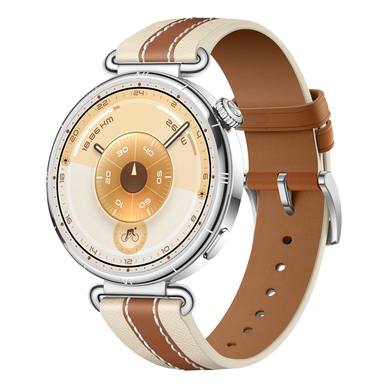 Binghong Official Genuine Leather Watch Strap for Huawei GT6 41mm, Compatible with Huawei GT5, Watch 5, GT5 Pro, GT4, GT3 2 - Saddle Brown