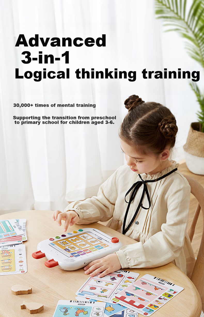 Beienshi Logical Thinking Learning Machine, Children's Early Education Device for Ages 3-6, Cognitive Training Enlightenment Math Encyclopedia, Birthday Gift 1