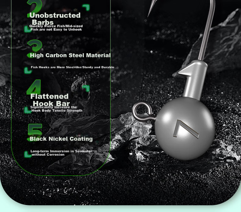 Erciyuan Lure Fishing Bait Set with Lead Jig Hook, Soft Bait Box, T-Tail Soft Bait, Lure Artificial Bait, Anti-Slip Fishing Bottom Bait, 110-Piece Set Box 8