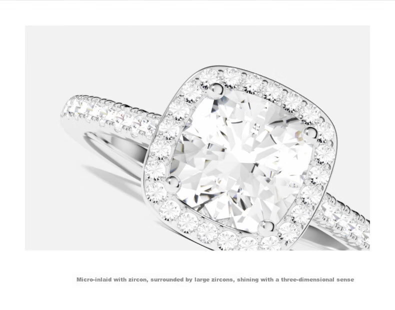 APM Monaco Diamond Sugar Cube Ring, Luxurious High-End Couple Rings, Birthday Gift for Girlfriend Or Wife 3