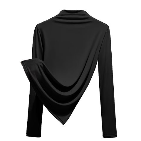 Miiow Women's Stylish Turtleneck Thermal Fitted White Base Layer Top