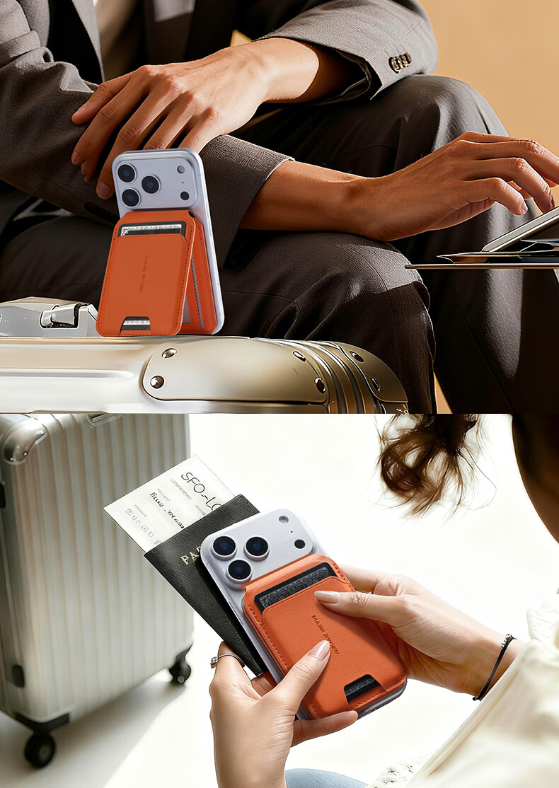 MARK RYDEN MagSafe Magnetic Card Holder Stand Compatible with iPhone 12-17 Subway Bus Access Card Case 1