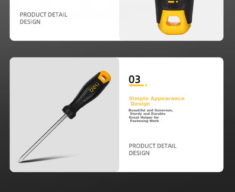 DELIGONGJU Deli Plastic Handle Phillips Screwdriver PH1x75mm DL625075 (Random Delivery of New And Old Products) 15