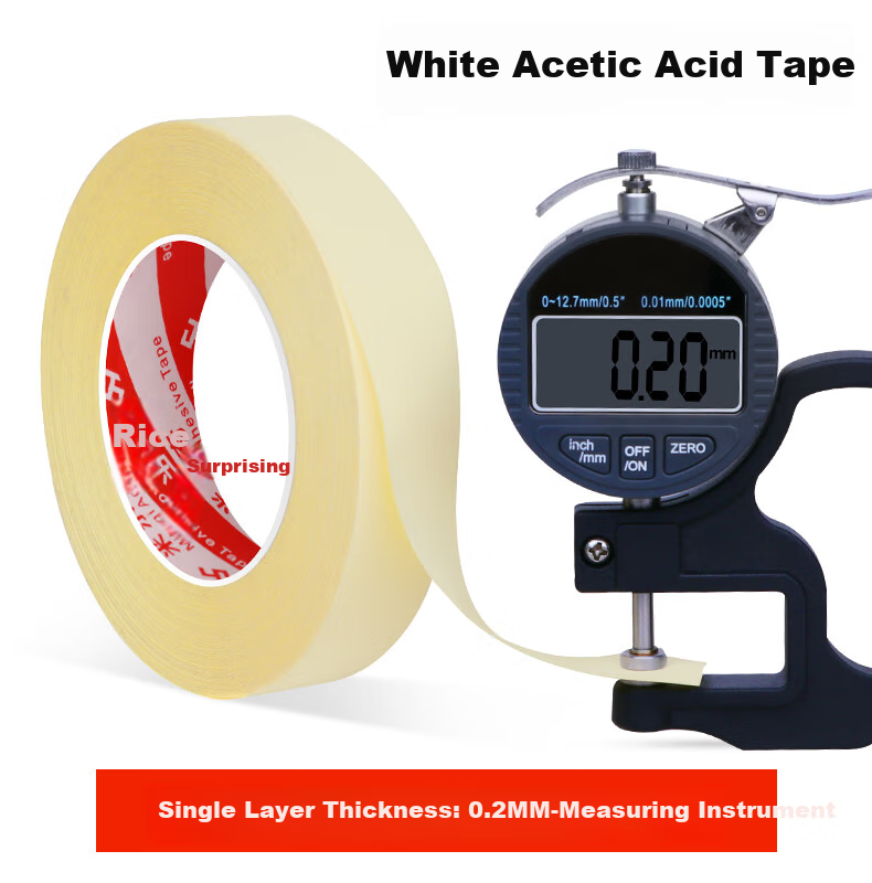 Mileqi High-Adhesive White Acrylic Electrical Tape, LCD Screen Cable Repair, Phone Repair, Earphone Data Cable Repair Tape, Can Be Hand-Torn, Insulating Tape, 18MM Wide * 30M Long [2 Rolls] 9