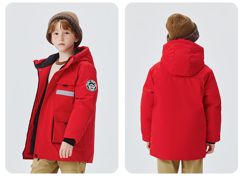 SNOWFLYING Kids Down Jacket Boys Girls Winter Thick Warm Pink 170 14