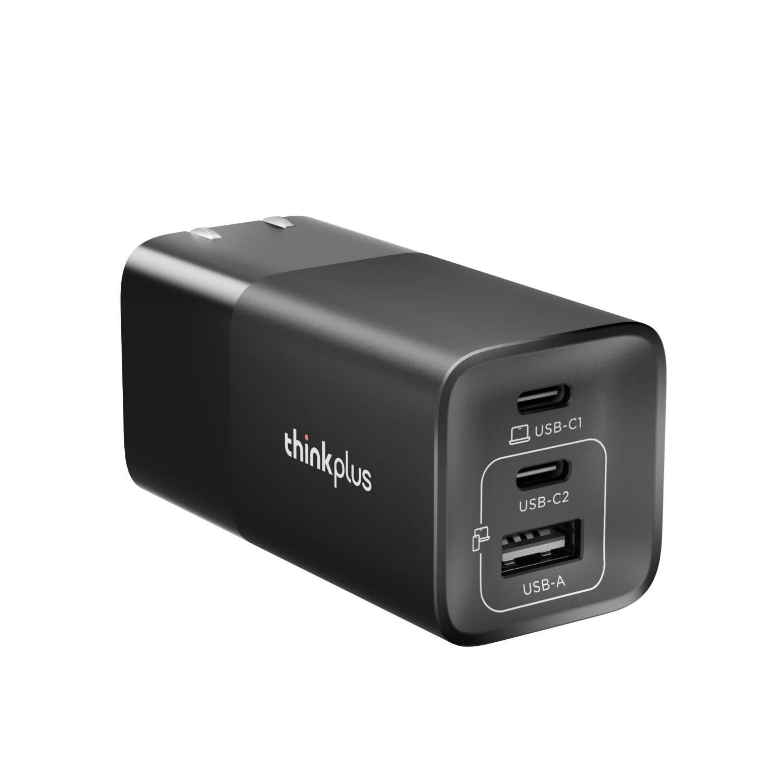 ThinkPad Lenovo ThinkPlus Rock Sugar Series 100W 3-Port GaN Charger 2C+A Black