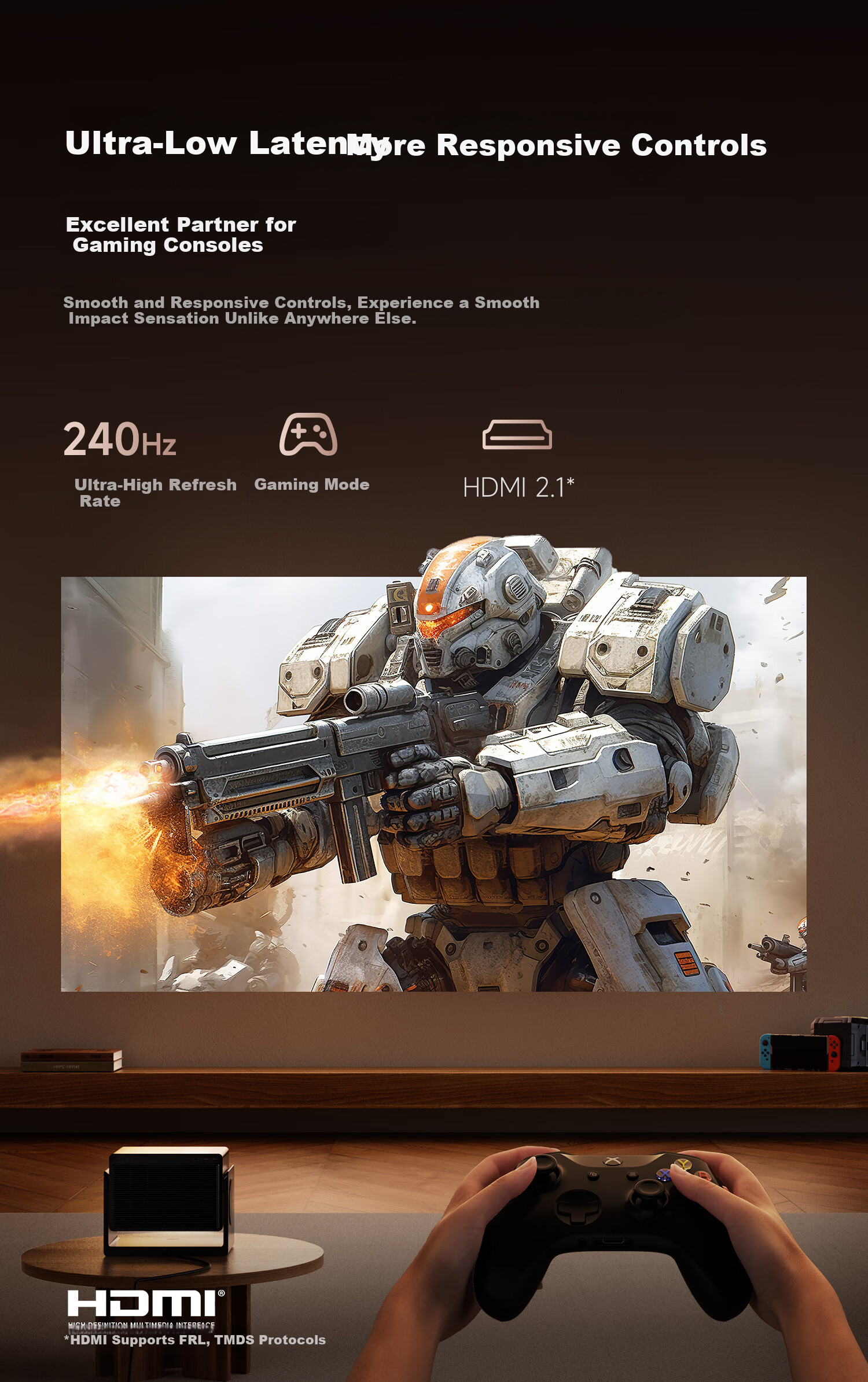 Dangbei S7 Ultra Max Projector, Home Use, 4K, New Tri-Color Laser Zoom, Ultra-Clear Home Theater, Subsidized (5800CVIA Liquid Cooling Heat Dissipation) 32