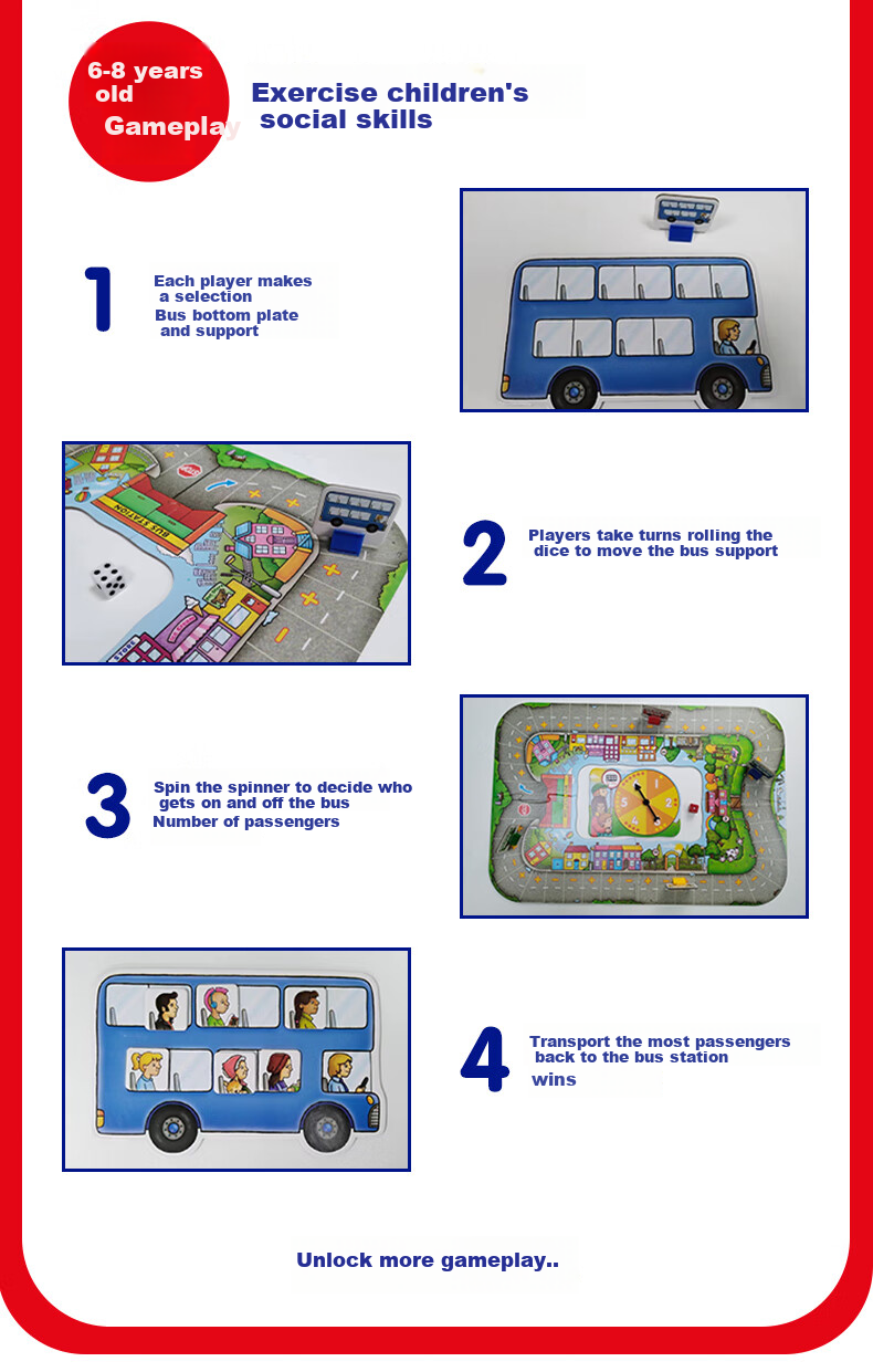 Kuaimanhu OrchardToys Bus Stop Sensory Learning Early Education Toy for Boys And Girls Aged 3-8, Birthday Gift 10